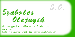 szabolcs olejnyik business card